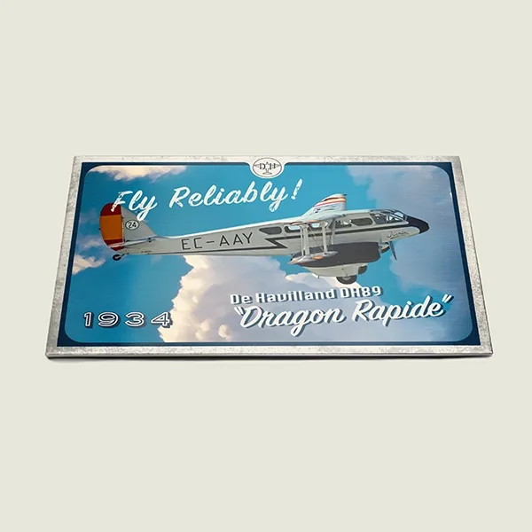 Placa aluminio Dragon Rapide