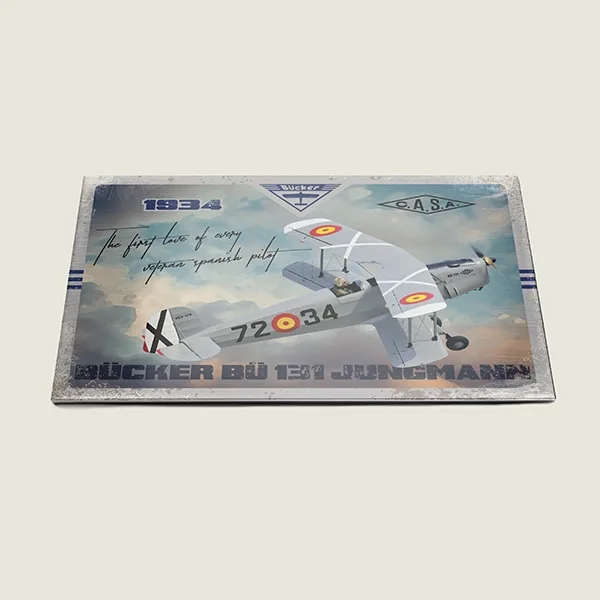 Placa Bücker aluminio Bü 131 Jungmann
