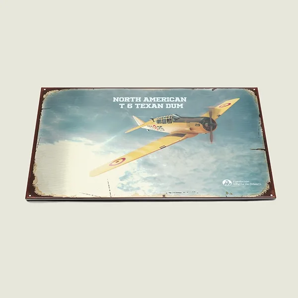 Placa aluminio North American Texan