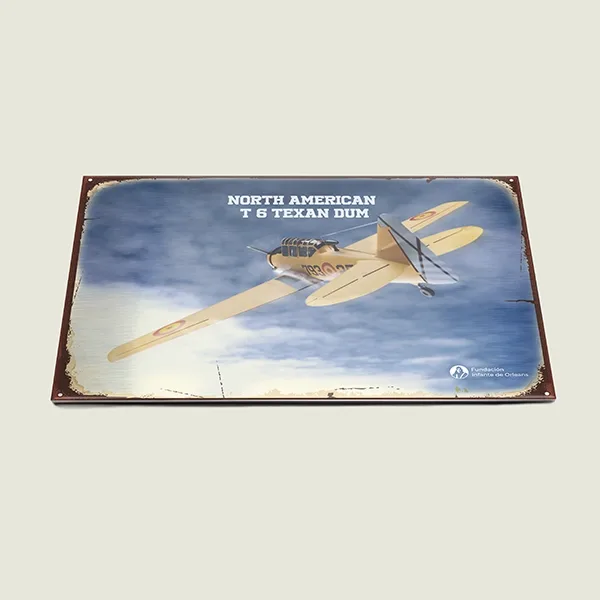 Placa aluminio Dogfight Texan
