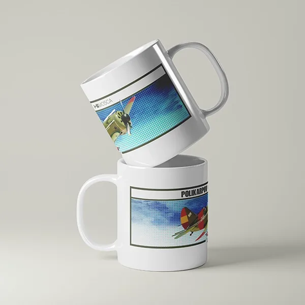 Taza Vintage «Clásicos del aire» Polikarpov I-16 MOSCA