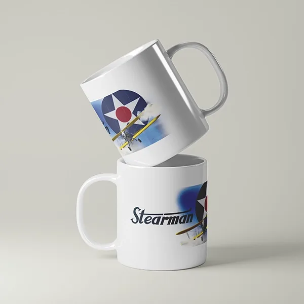 Taza Vintage «Clásicos del aire» Boeing Stearman