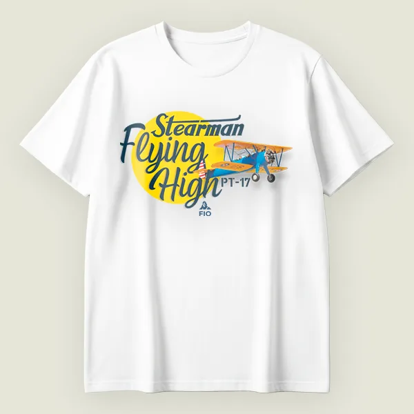 Camiseta «Clásicos del aire» Boeing Stearman FLYING HIGH