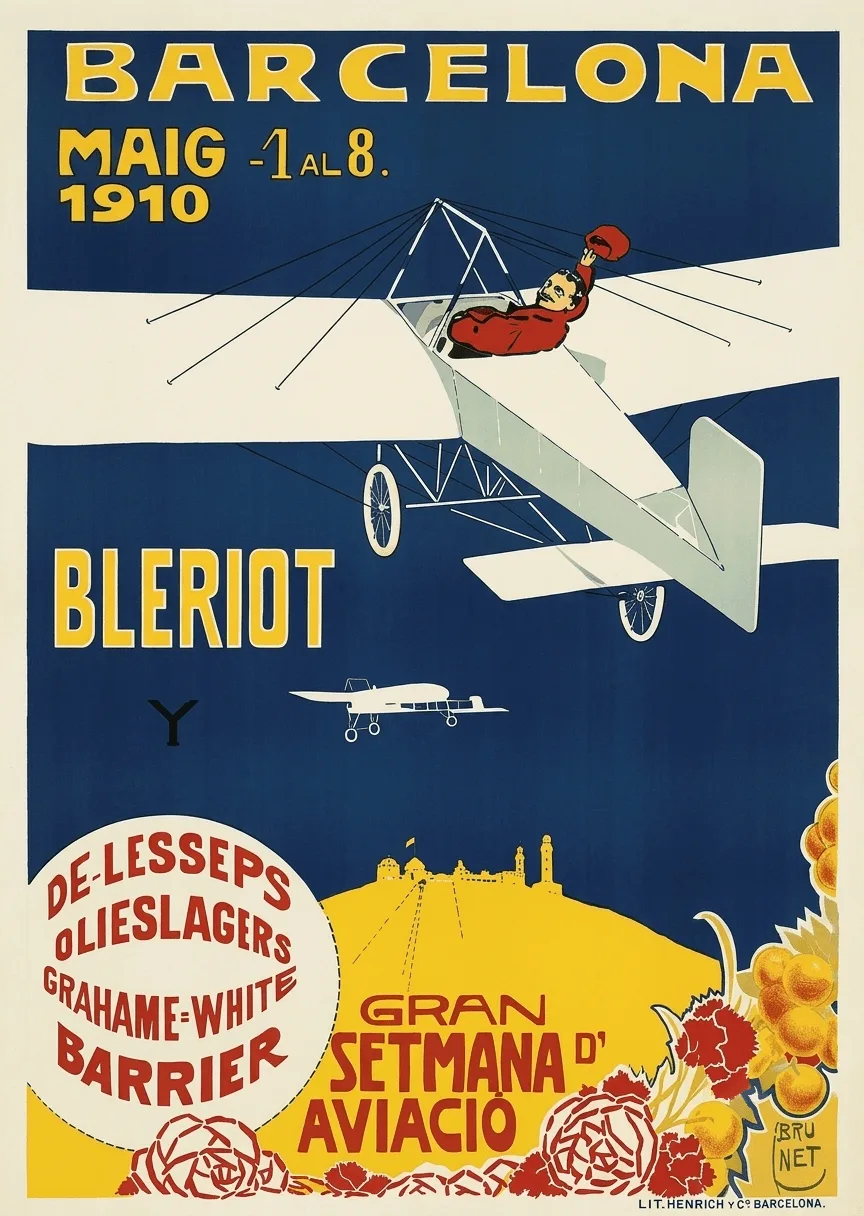 Chapa pequeña Barcelona Bleriot