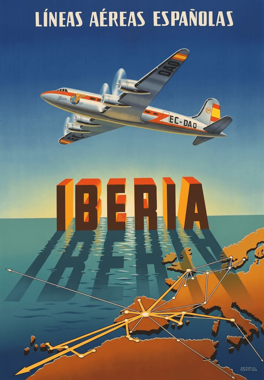 Chapa pequeña Iberia Línea Aérea Internacional
