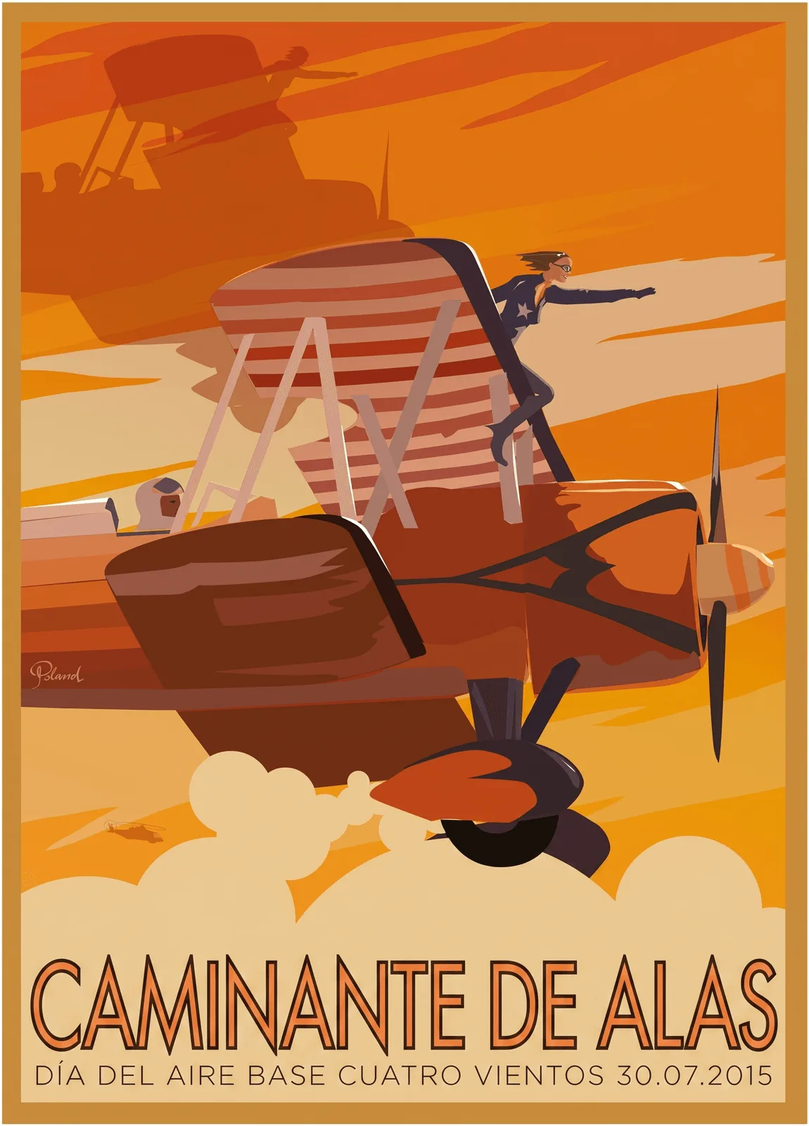 Chapa pequeña Wing Walker Poster